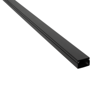 2m. 16x16 PLASTIC CABLE TRUNKING CT2 BLACK