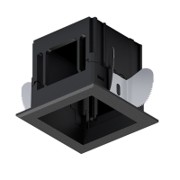 MODENA 1 MODULE RECESSED BOX WITH FRAME BLACK