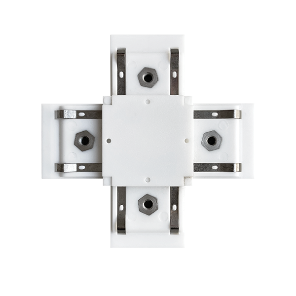 EL-XC X-CONNECTOR FOR ULTRA SLIM MAGNETIC RAIL WHITE