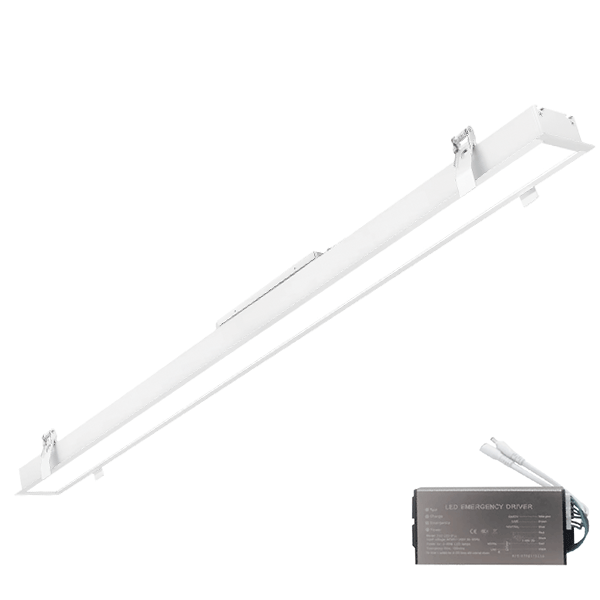 ELMARK LED ΠΡΟΦΙΛ ΧΩΝΕΥΤΗΣ ΤΟΠΟΘΕΤΗΣΗΣ 1500mm 50W 3000K ΛΕΥΚΟ + EMERGENCY KIT