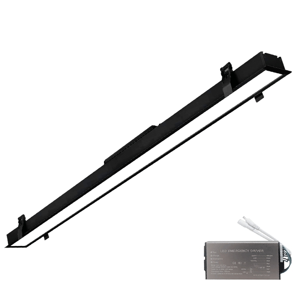 ELMARK LED ΠΡΟΦΙΛ ΧΩΝΕΥΤΗΣ ΤΟΠΟΘΕΤΗΣΗΣ 1500mm 50W 4000K ΜΑΥΡΟ + EMERGENCY KIT