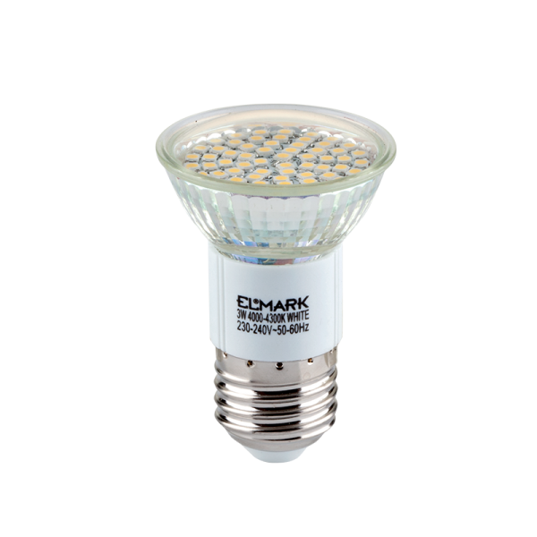  LED ΛΑΜΠΤΗΡΑΣ LED60SMD3528 3W E27 230V ΛΕΥΚΟ ΘΕΡΜΟ  